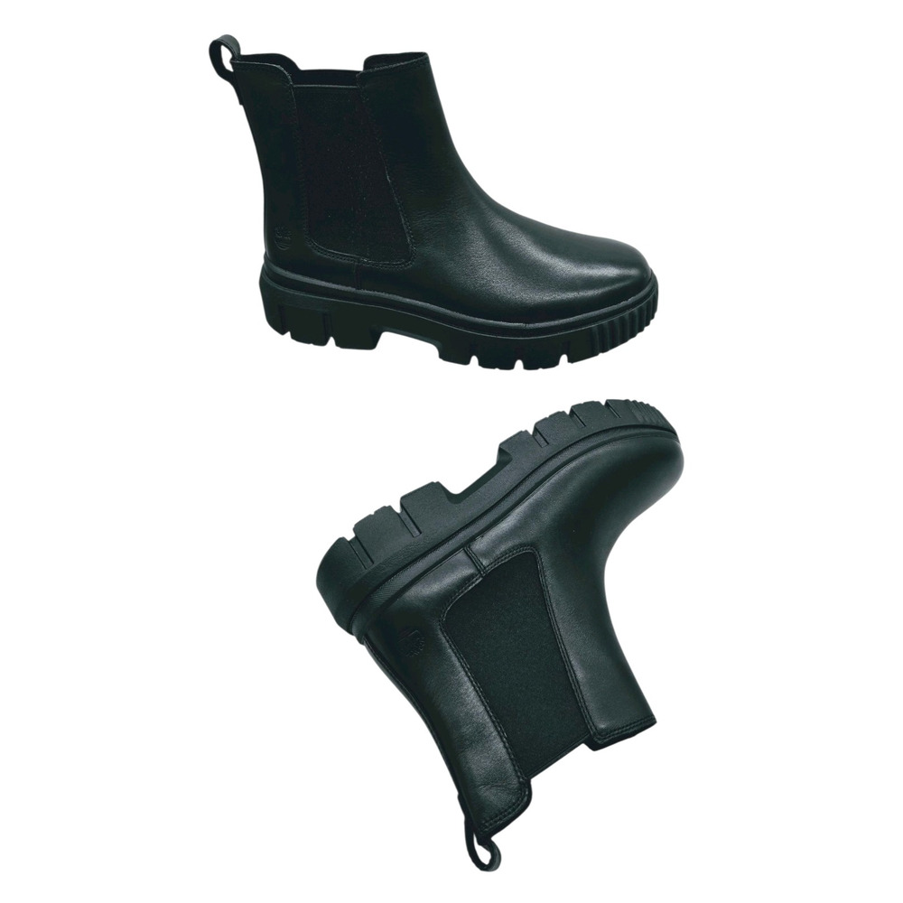 Timberland Women's Leather Greyfield Chelsea Boots, Black Nubuck, 9.5 - Picture 2 of 7